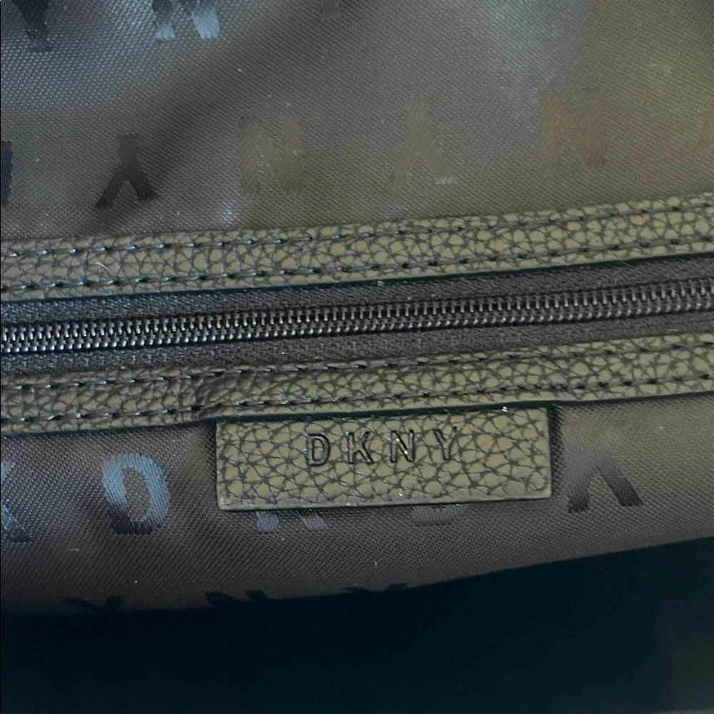 DKNY Carmel Brown Leather Studded Shoulder Bag